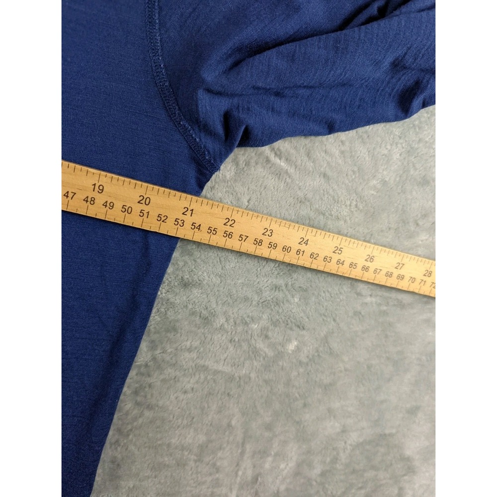 Smartwool Shirt Mens Large Blue Merino Wool Base Layer Long Sleeve Casual READ - Picture 9 of 13